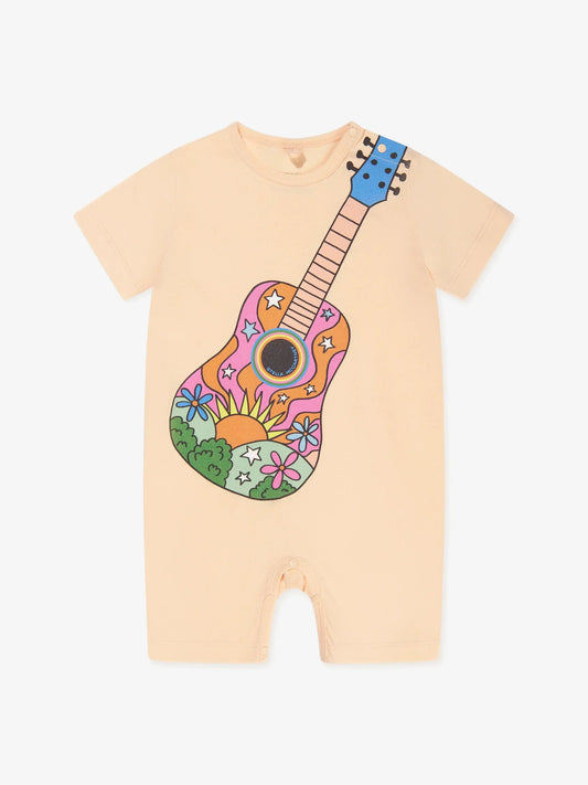 Stella McCARTNEY Kids - Ромпери - Baby Girls Guitar Print Romper in Pink - Love|Labels