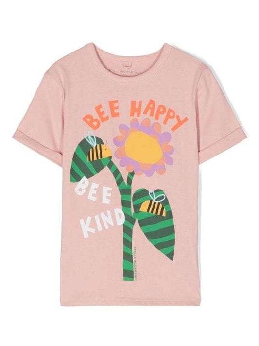 Stella McCARTNEY Kids - Тениски - Bee Happy Flower T-Shirt - Love|Labels