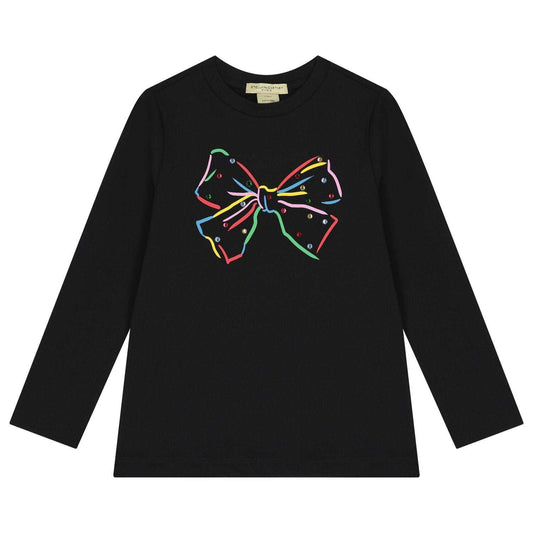 Stella McCARTNEY Kids - Блузи - Black Bow Long Sleeve Top - Love|Labels