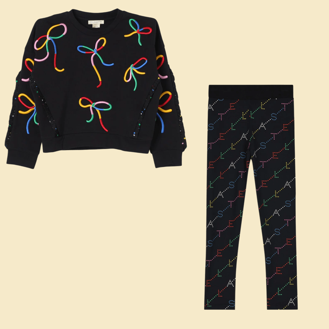 Stella McCARTNEY Kids - Блузи - Black Bows Sweatshirt - Love|Labels