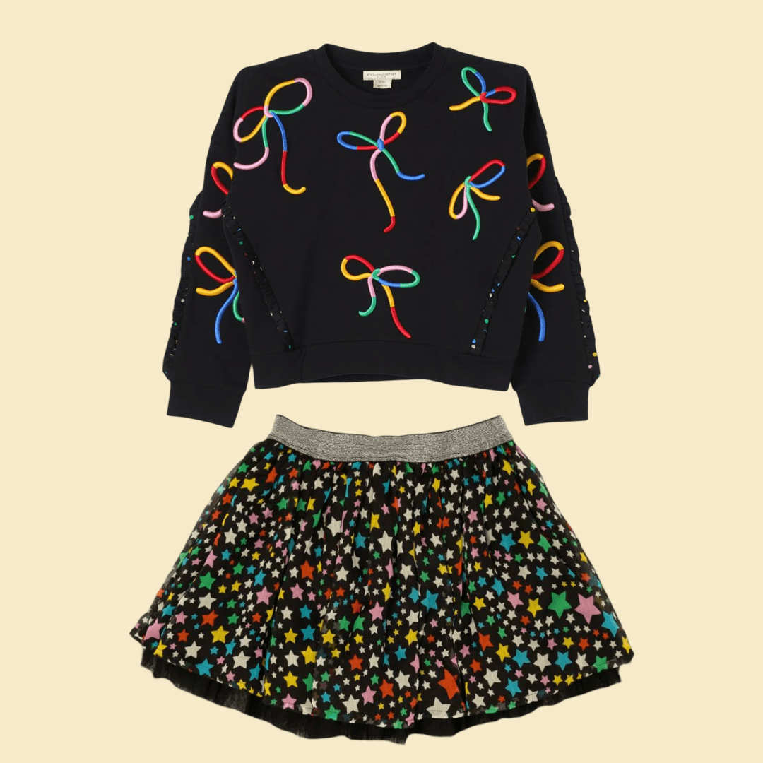 Stella McCARTNEY Kids - Блузи - Black Bows Sweatshirt - Love|Labels