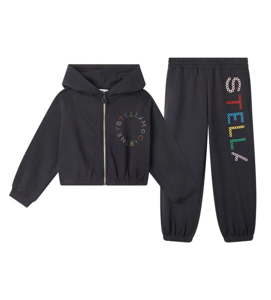 Stella McCARTNEY Kids - Комплекти - Black Color Logo Tracksuit - Love|Labels
