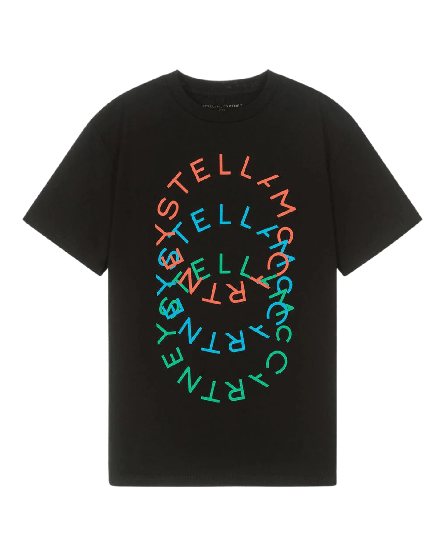 Stella McCARTNEY Kids - Тениски - Black Cotton Logo T-Shirt - Love|Labels