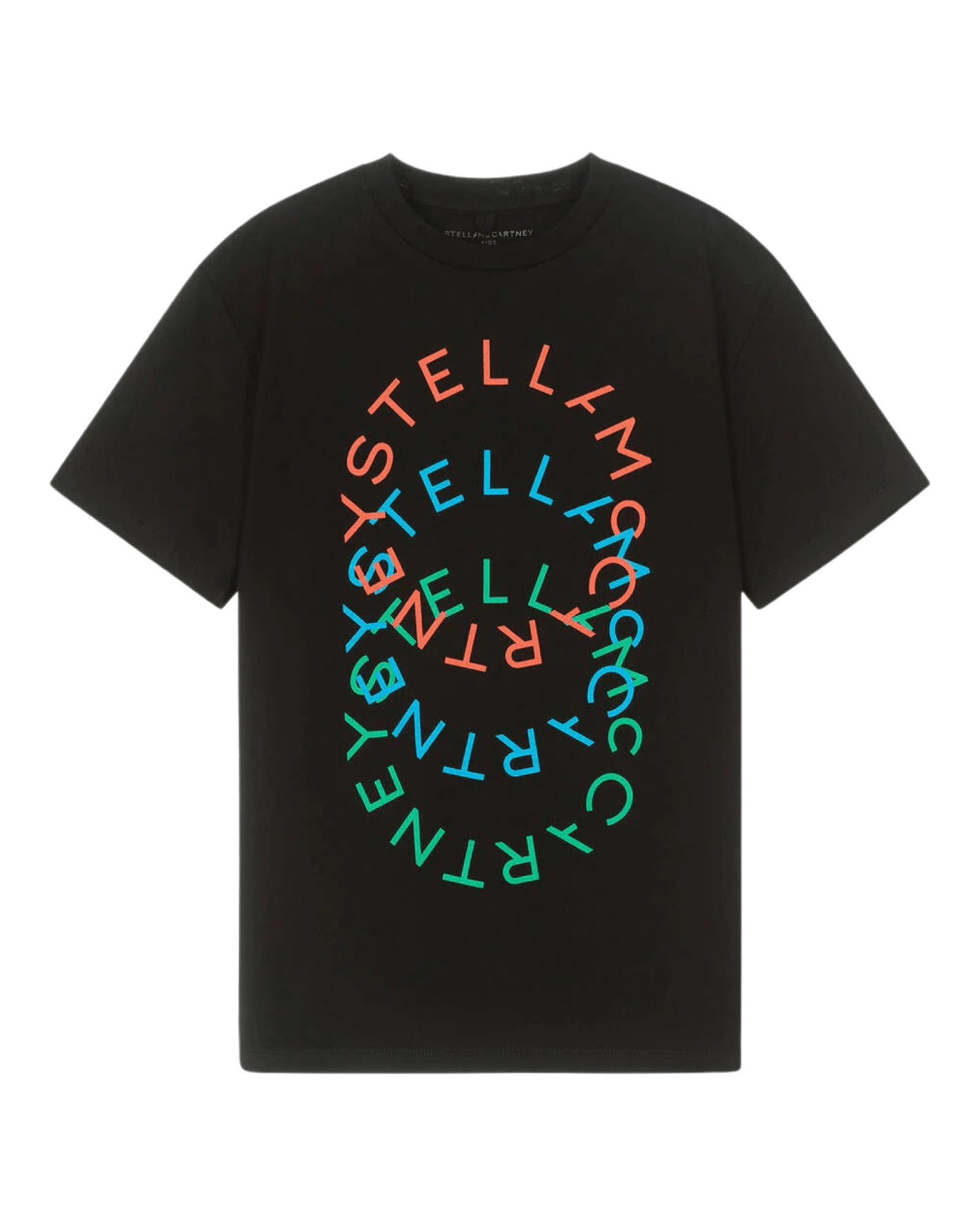 Stella McCARTNEY Kids - Тениски - Black Cotton Logo T-Shirt - Love|Labels
