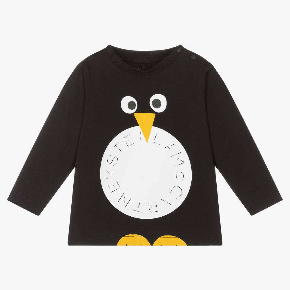 Stella McCARTNEY Kids - Блузи - Black Penguin Top - Love|Labels