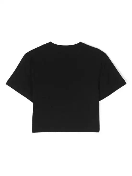 Stella McCARTNEY Kids - Тениски - Black Print Cotton T-Shirt - Love|Labels