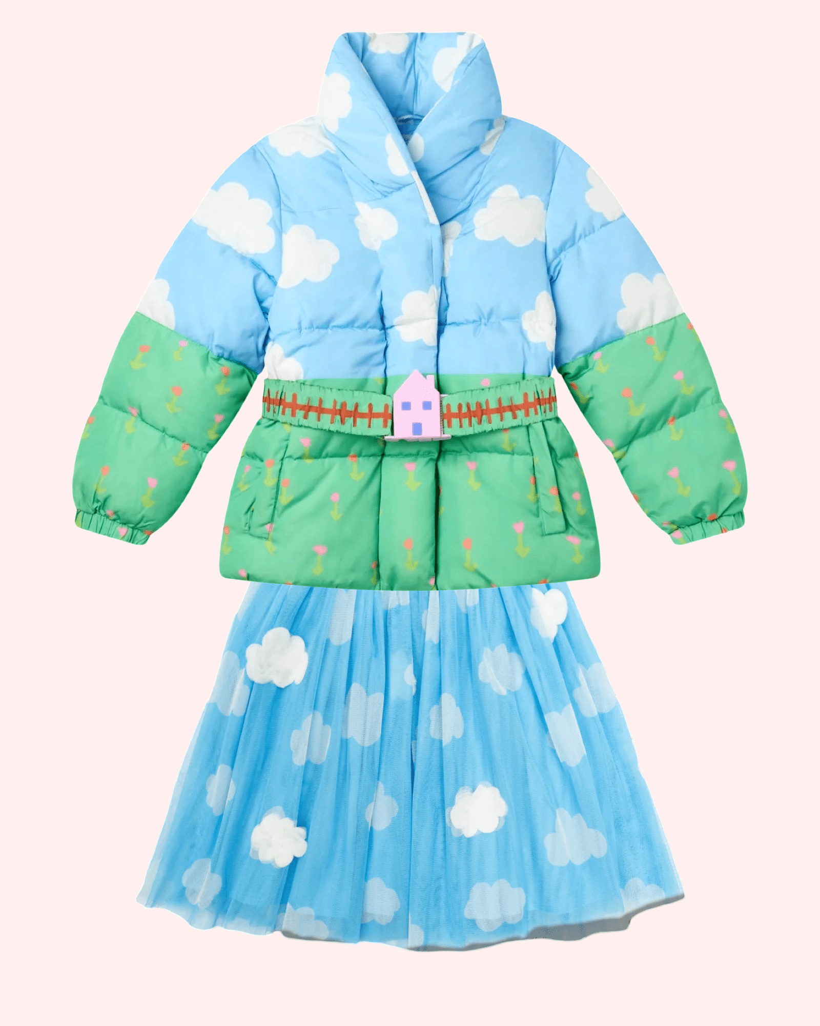 Stella McCARTNEY Kids - Поли - Blue Clouds Tulle Skirt - Love|Labels