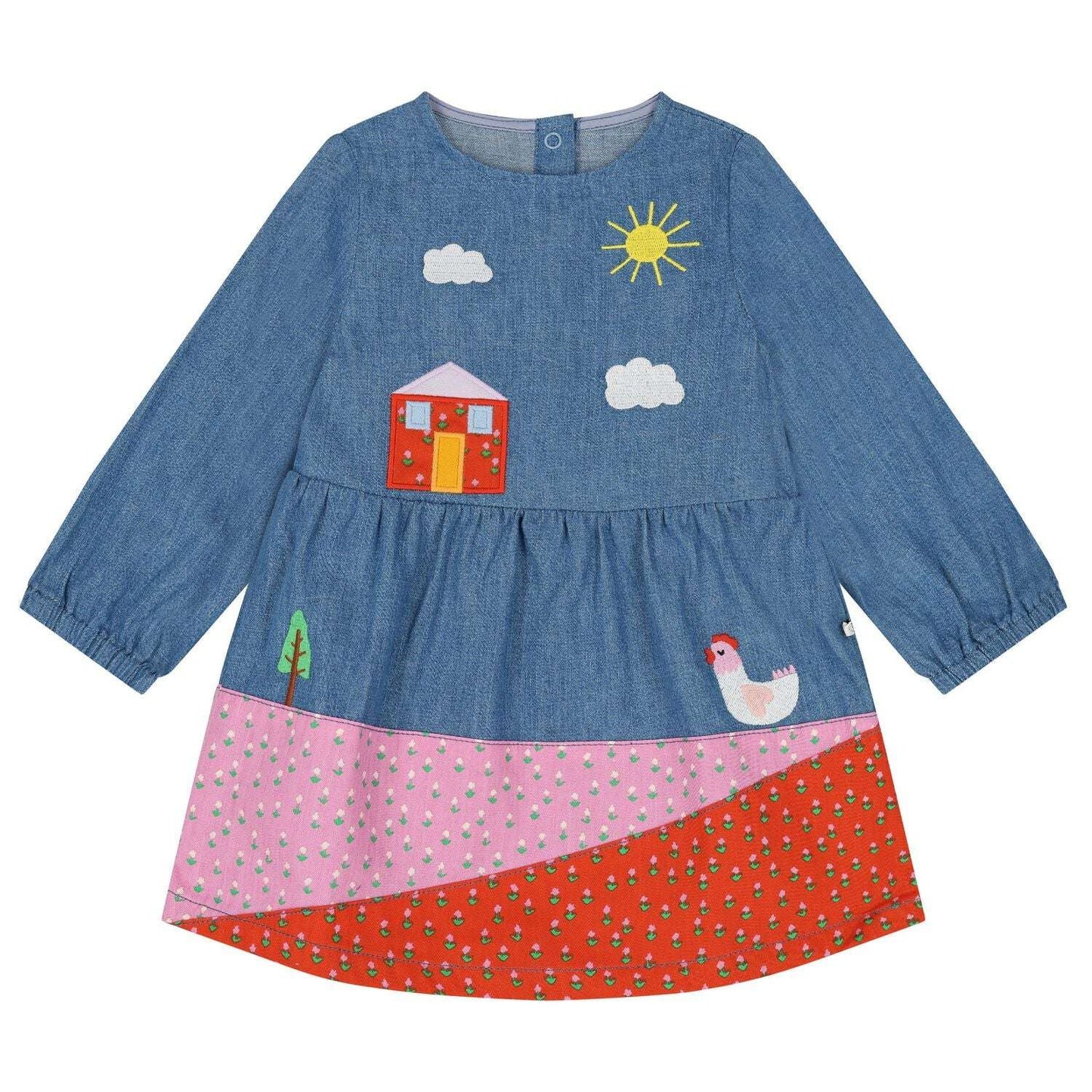 Stella McCARTNEY Kids - Рокли - Blue Denim Embroidered Dress - Love|Labels