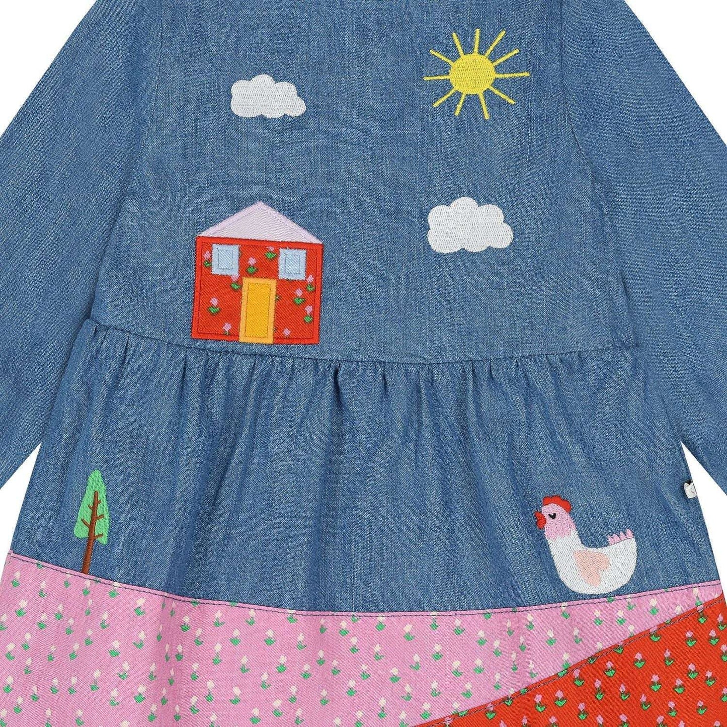 Stella McCARTNEY Kids - Рокли - Blue Denim Embroidered Dress - Love|Labels