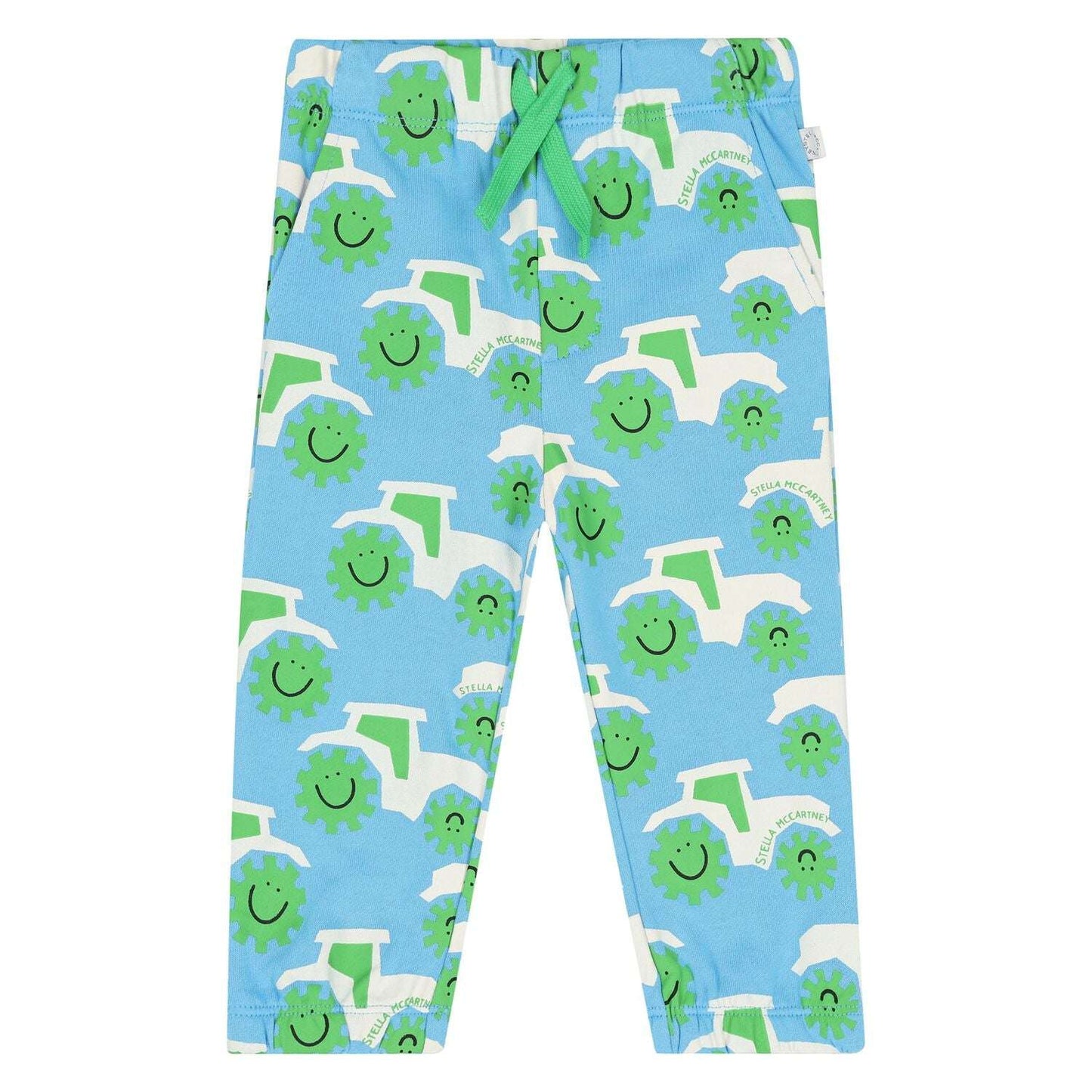 Stella McCARTNEY Kids - Панталони - Boys Blue Tractor Logo Joggers - Love|Labels
