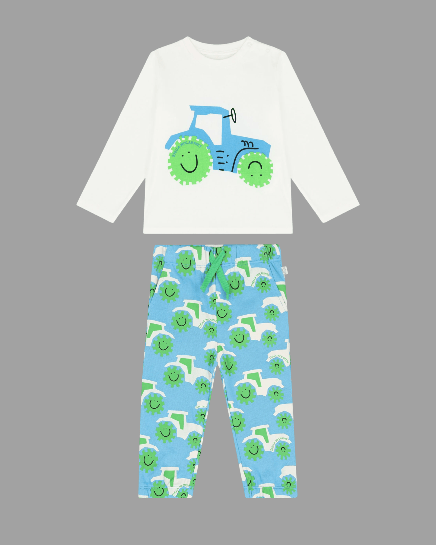 Stella McCARTNEY Kids - Панталони - Boys Blue Tractor Logo Joggers - Love|Labels