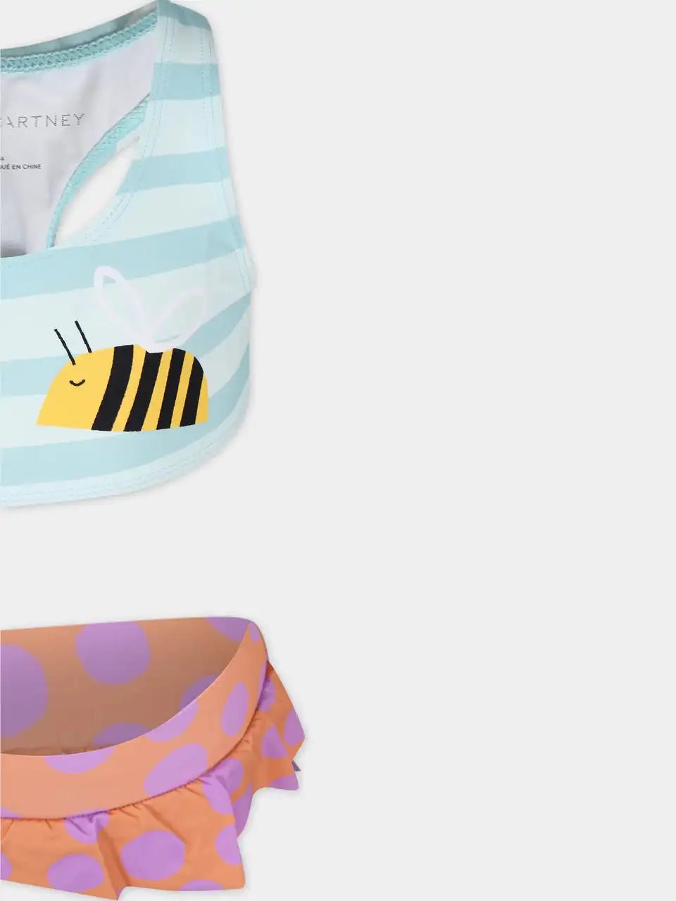 Stella McCARTNEY Kids - Бански - Girls Pink Bees Bikini (UPF50+) - Love|Labels
