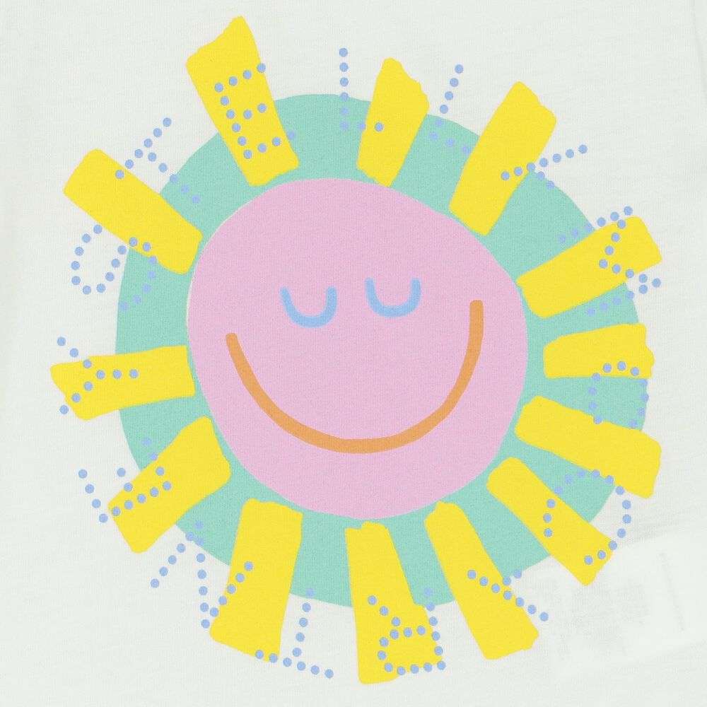 Stella McCARTNEY Kids - Тениски - Girls White Sun T-Shirt - Love|Labels
