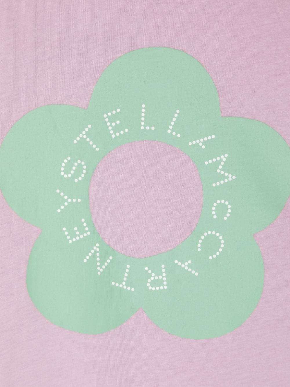 Stella McCARTNEY Kids - Блузи - Green Flower Logo T-Shirt - Love|Labels