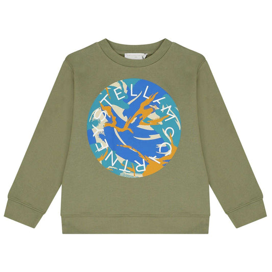 Stella McCARTNEY Kids - Блузи - Green Logo Sweatshirt - Love|Labels