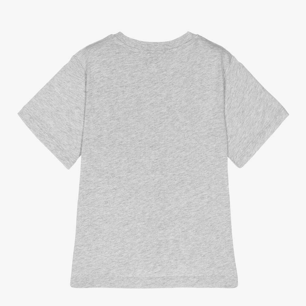 Stella McCARTNEY Kids - Тениски - Grey Cotton Logo T-Shirt - Love|Labels