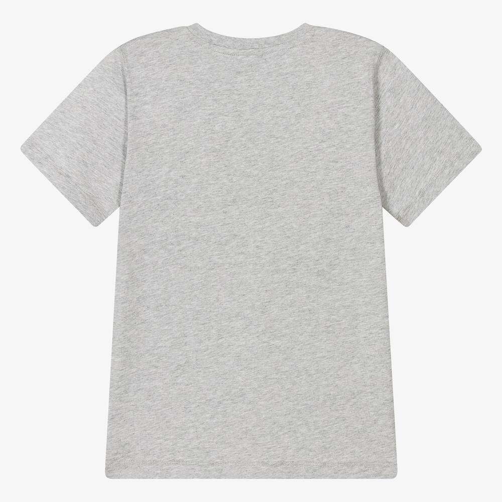 Stella McCARTNEY Kids - Тениски - Grey Organic Cotton Sharks T-Shirt - Love|Labels