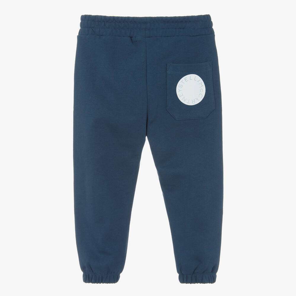Stella McCARTNEY Kids - Панталони - Navy Blue Cotton Joggers - Love|Labels