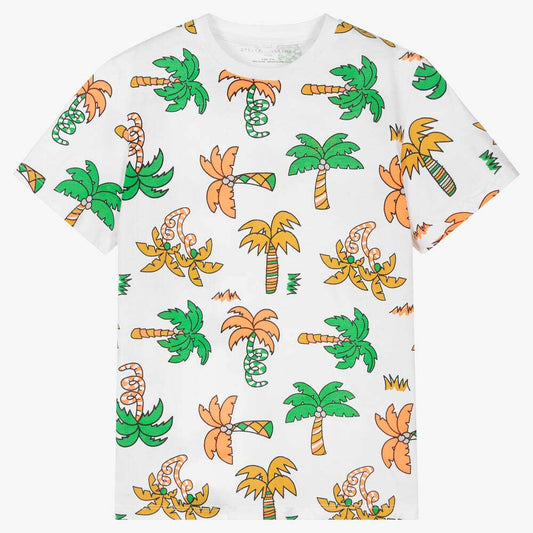 Stella McCARTNEY Kids - Тениски - Neon Palm Trees T-Shirt - Love|Labels