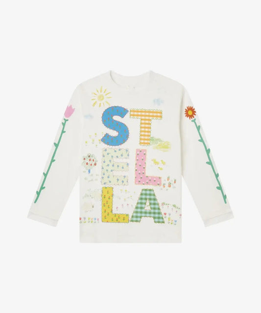 Stella McCARTNEY Kids - Блузи - Off White Letters T-Shirt - Love|Labels