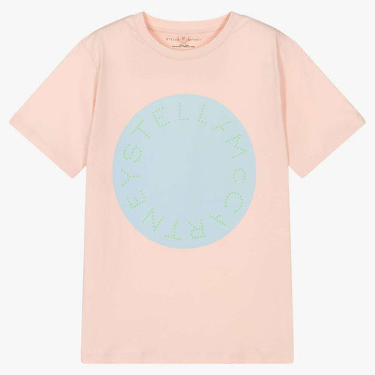 Stella McCARTNEY Kids - Тениски - Pink & Blue Circle Logo T-Shirt - Love|Labels
