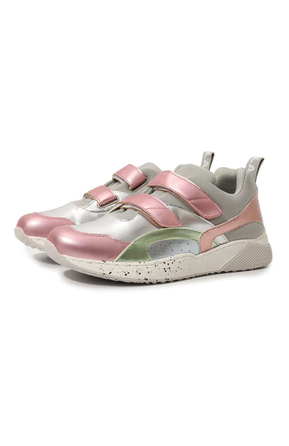 Stella McCARTNEY Kids - Обувки - Pink Metallic Velcro Trainers - Love|Labels