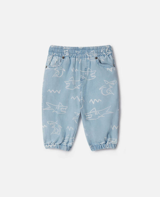 Stella McCARTNEY Kids - Панталони - Shark Print Baby Jeans - Love|Labels