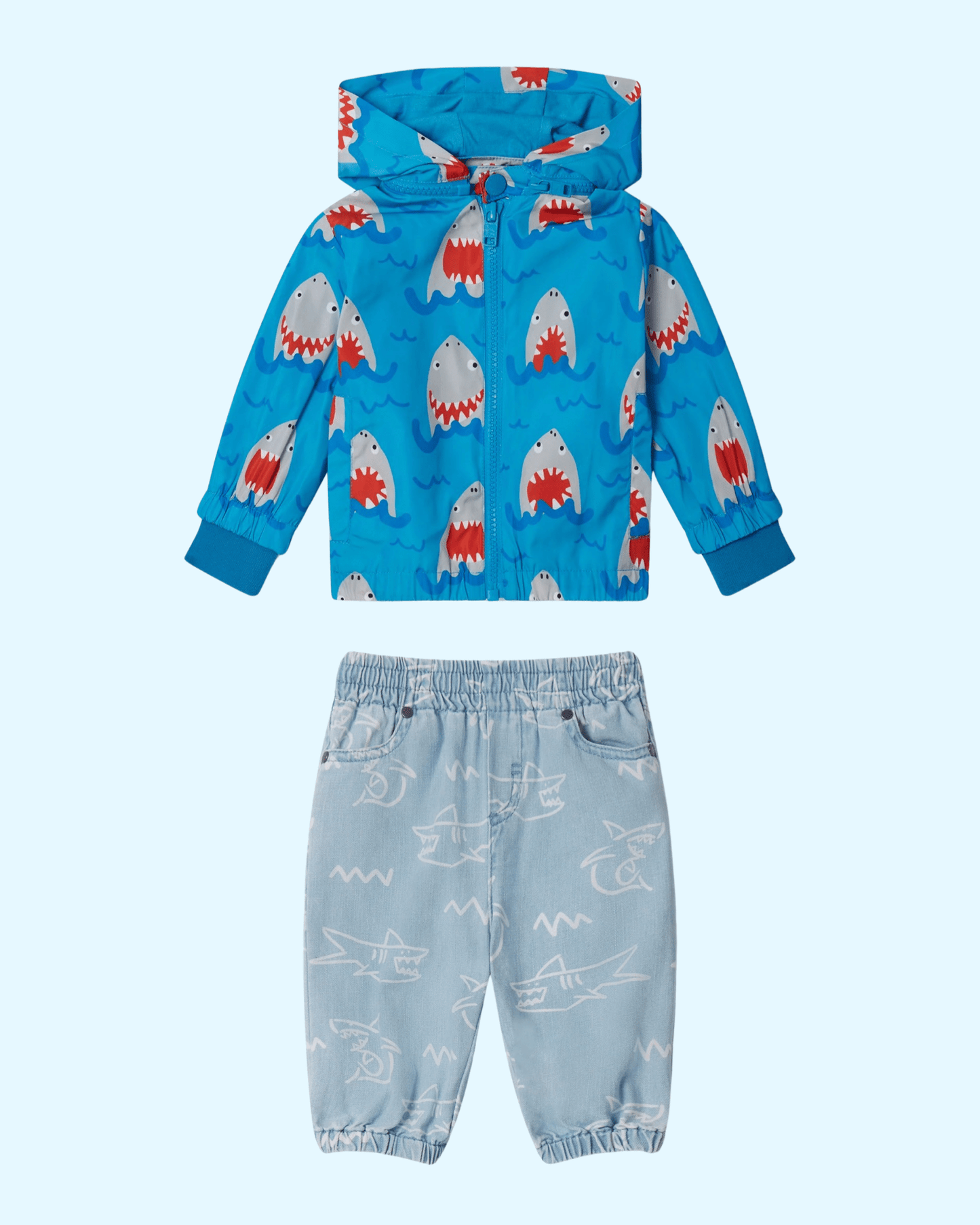 Stella McCARTNEY Kids - Якета - Shark Print Hooded Jacket - Love|Labels