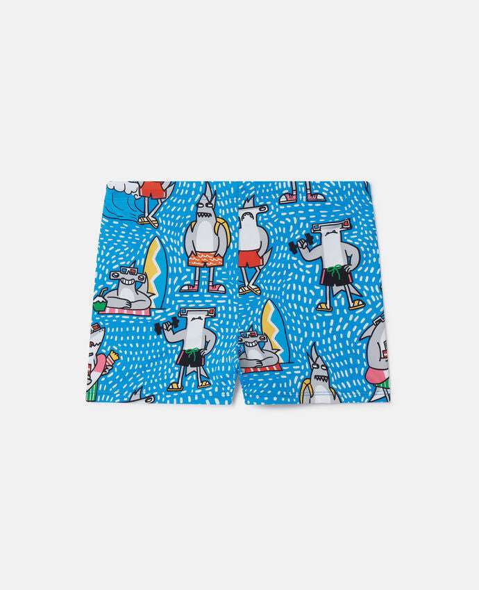 Stella McCARTNEY Kids - Бански - Sharks Swimming Trunks - Love|Labels