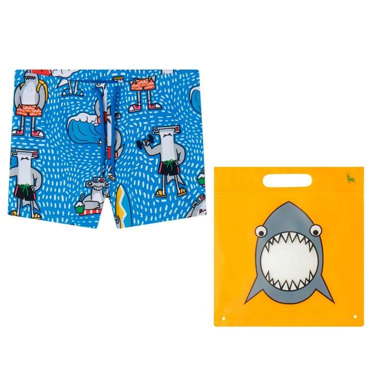 Stella McCARTNEY Kids - Бански - Sharks Swimming Trunks - Love|Labels