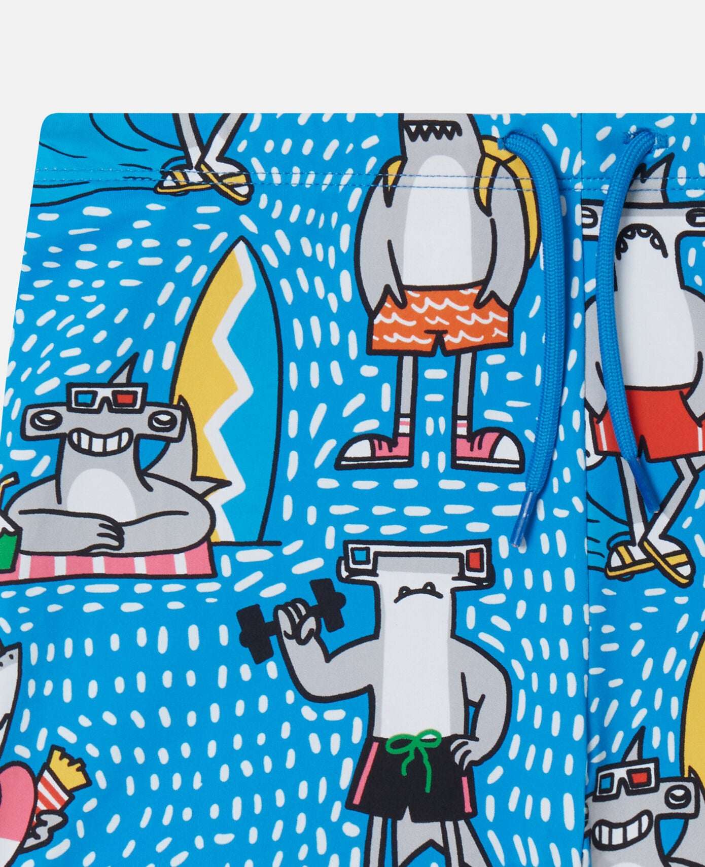 Stella McCARTNEY Kids - Бански - Sharks Swimming Trunks - Love|Labels
