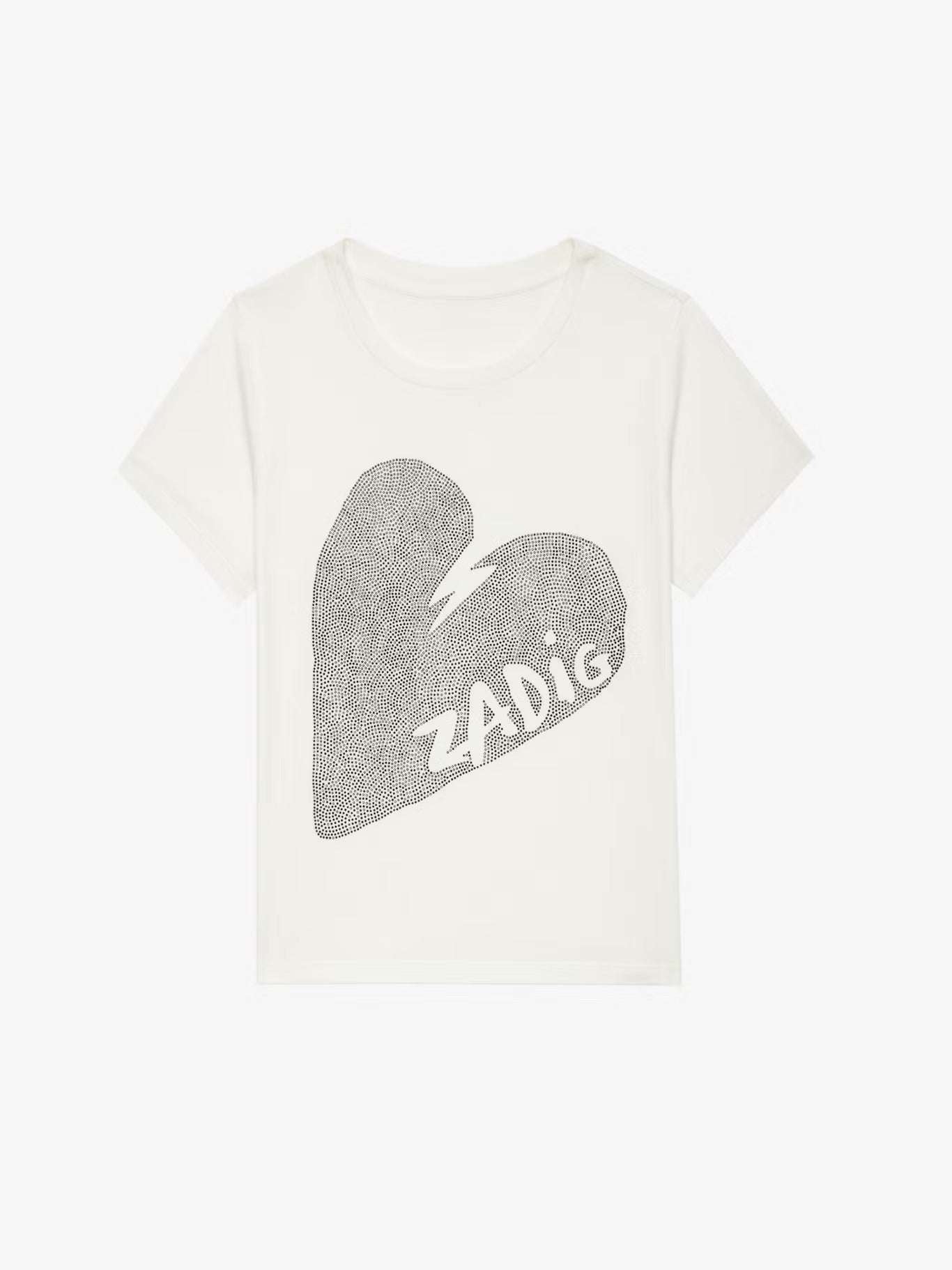 Zadig&Voltaire - Тениски - Alys Heart T-Shirt - Love|Labels