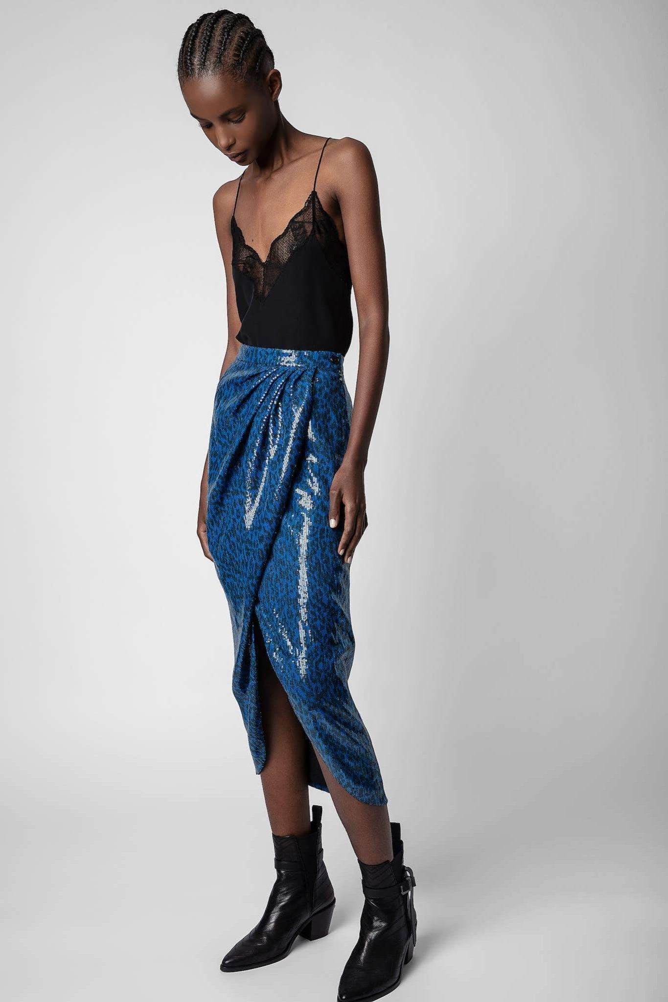 Zadig&Voltaire - Поли - Jamelia Sequins Leo Skirt - Love|Labels