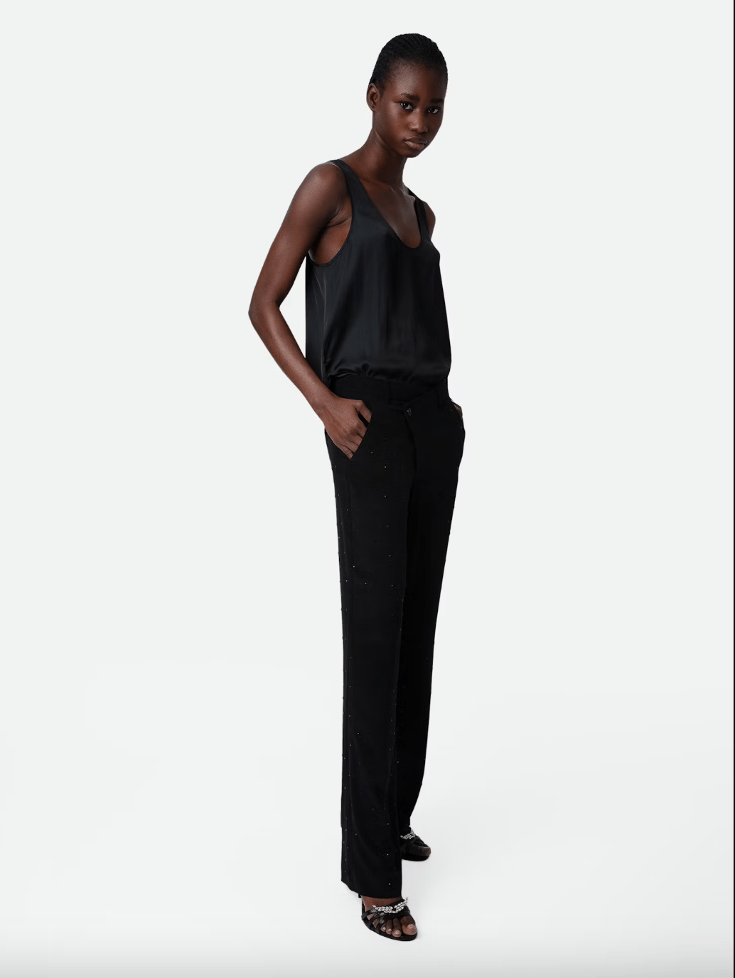 Zadig&Voltaire - Панталони - Poxy Silk Strass Trousers - Love|Labels