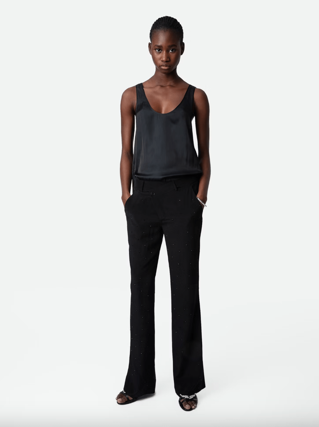Zadig&Voltaire - Панталони - Poxy Silk Strass Trousers - Love|Labels