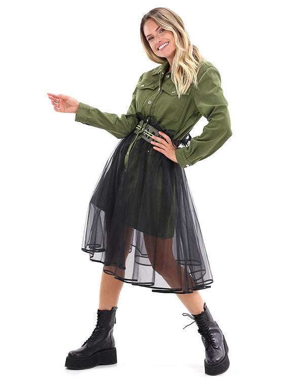 Long-Sleeve Shirt Dress