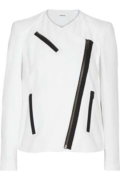 Helmut Lang u042fu043au0435u0442u0430 White Jacket Black Zip
