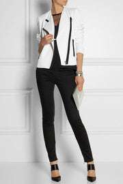 Helmut Lang u042fu043au0435u0442u0430 White Jacket Black Zip