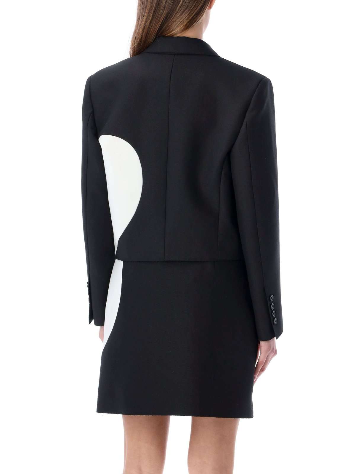 Black Heart Cropped Blazer