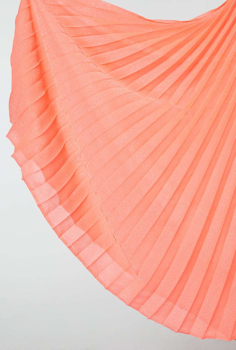 Neon Lurex Pleated Playsuit