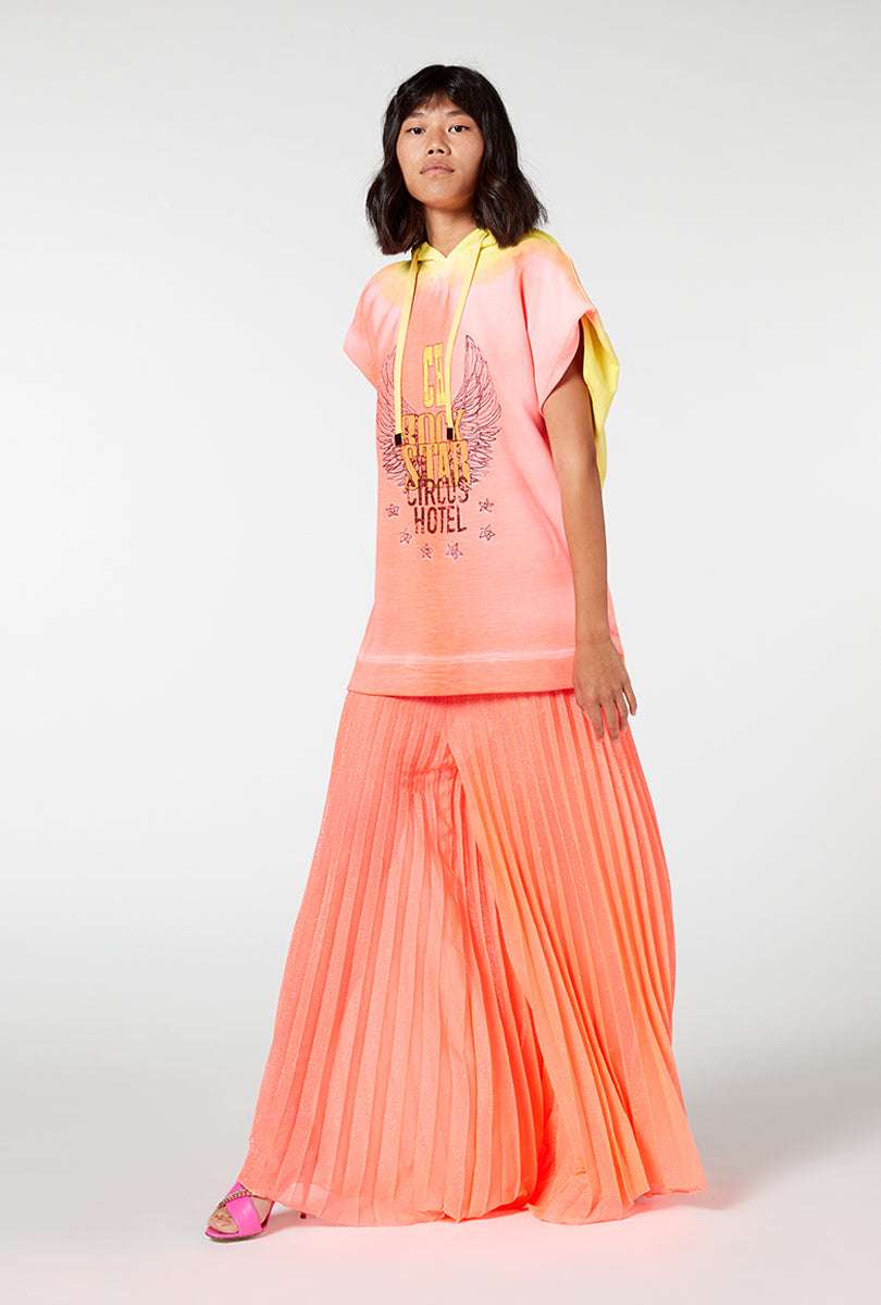 Neon Lurex Pleated Playsuit