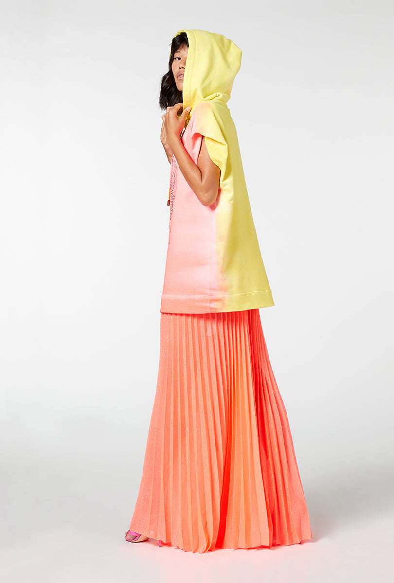 Neon Lurex Pleated Playsuit