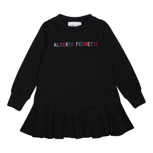 ALBERTA FERRETTI Kids - Рокли - Colourful Logo Long - Sleeve Dress - Love|Labels
