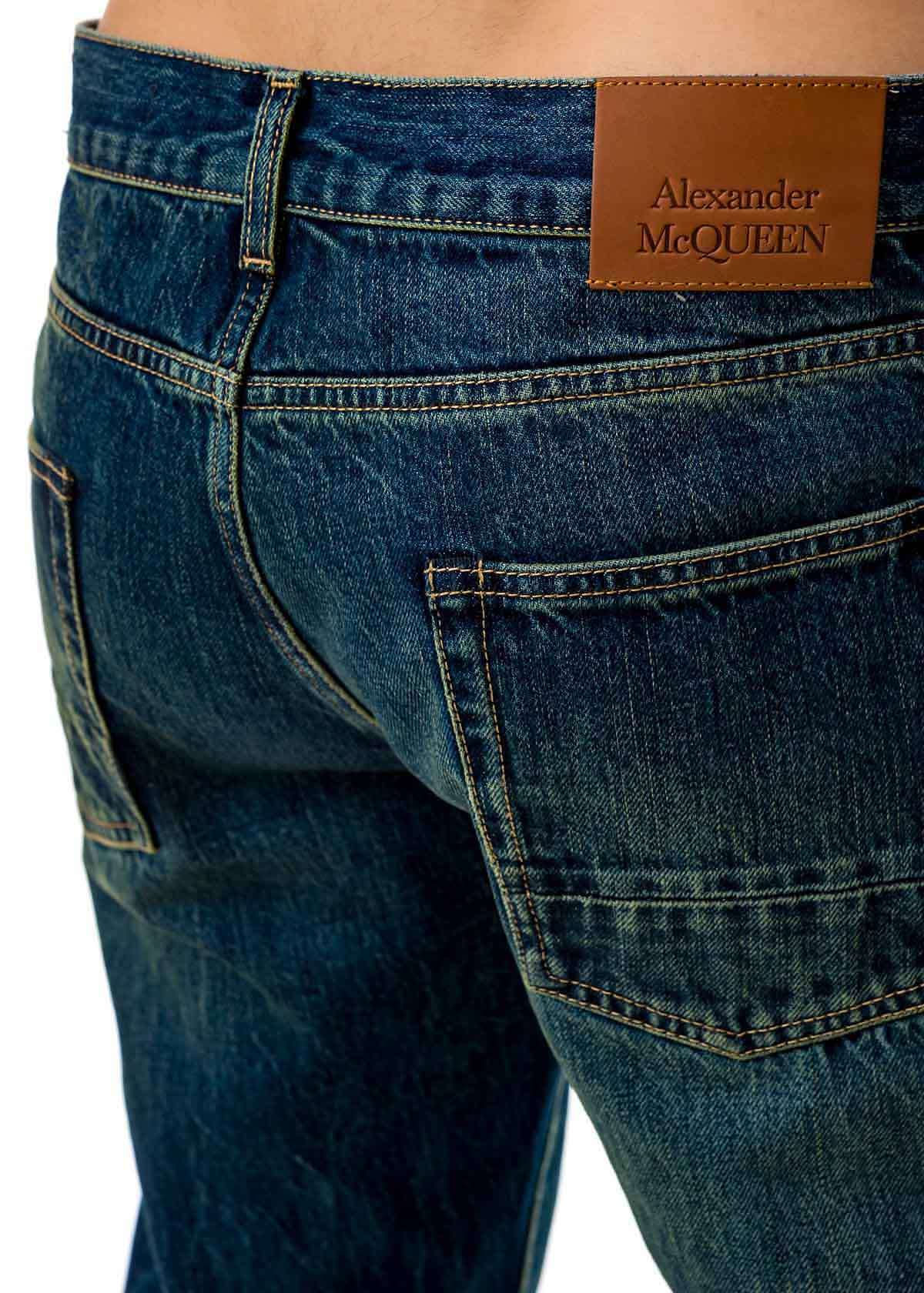 ALEXANDER MCQUEEN - Панталони - Blue Straight Jeans - Love|Labels