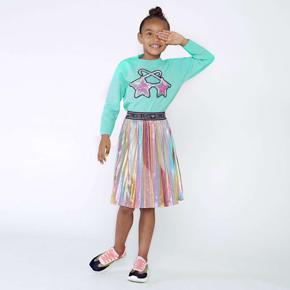 Multicolour Pleated Skirt
