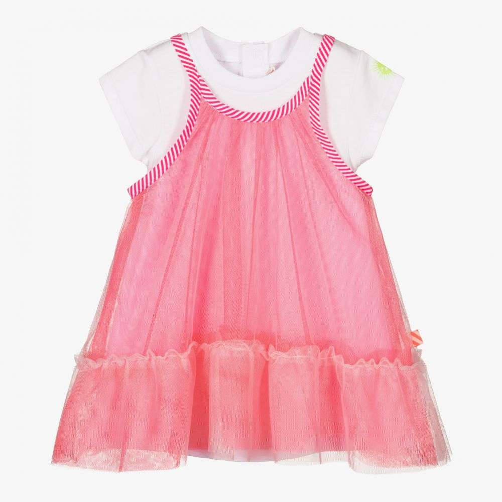 White-Pink T-Shirt Dress