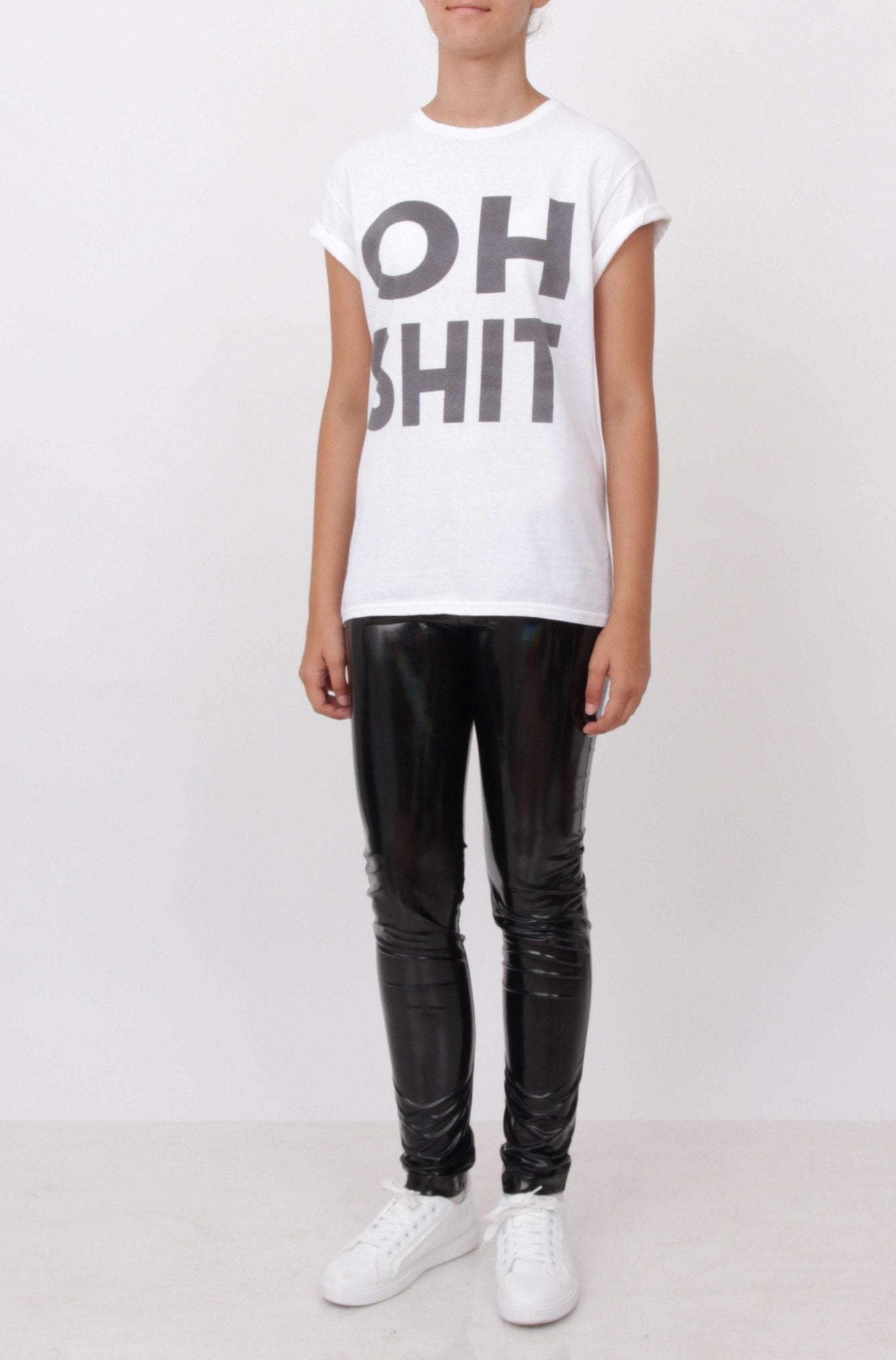 Black Coral - Клинове - Latex Black Leggings - Love|Labels