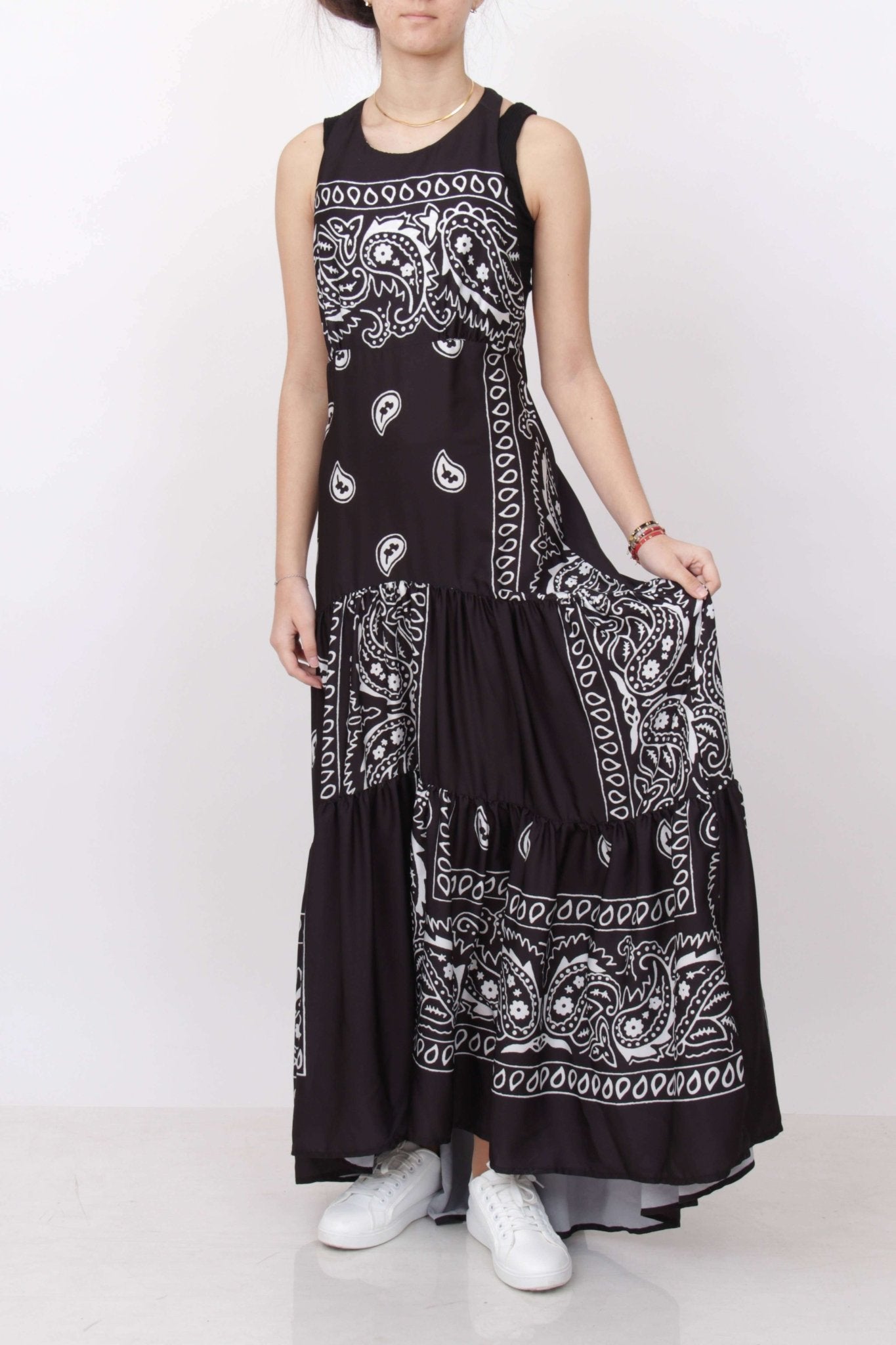 Black Coral - Рокли - Paisley Maxi Dress - Black - Love|Labels