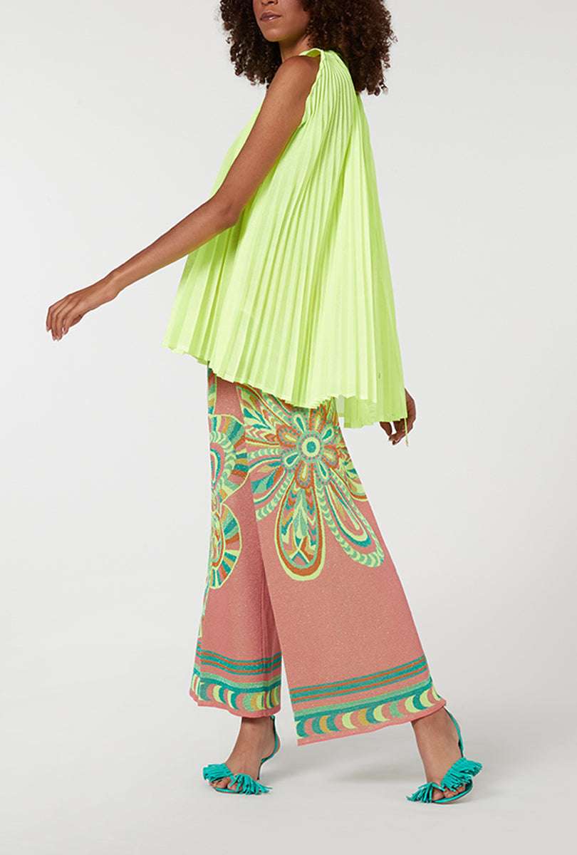 CIRCUS HOTEL - Потници - Neon Lurex Pleated Top - Love|Labels