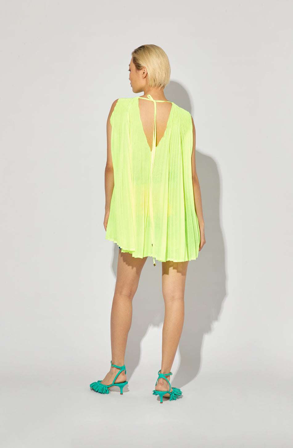 CIRCUS HOTEL - Потници - Neon Lurex Pleated Top - Love|Labels